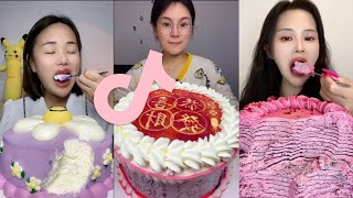 CREAM CAKE MUKBANG pt9 | tiktok compilation | korean food asmr #asmr #eating #tiktok #mukbang