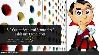 5.2a Quantificational Semantics 2: Tableaux Techniques