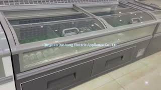 DASHANG commercial freezer island freezer for supermarket