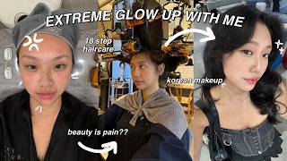 *EXTREME* GLOW UP WITH ME 🎀 korean makeup, colour analysis, laser facials, colour analysis etc