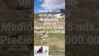 Lote en Venta atrás de la entrada de La Nueva Ciudad de Los Altos Zona 10 Xela