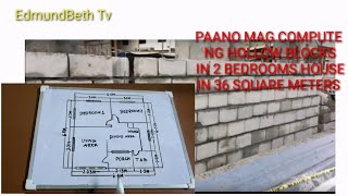 Paano mag compute ng Hollow Blocks/2 Bedroom House in 36 Square meters...