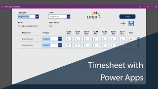 Monthly timesheet with Power Apps