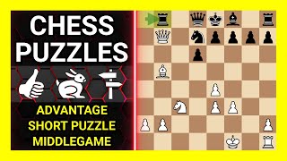 Chess Puzzles to Practice. Themes: Advantage, Short puzzle, Middlegame. Learn Chess