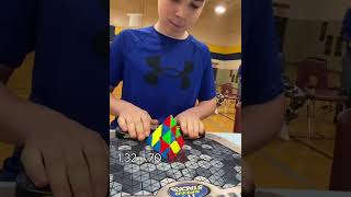 Ezra Shere's 1.55 *former* Pyraminx World Record Average #shorts  #cubing #rubikcube