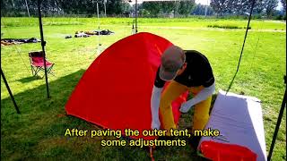 how to set up the camping tent