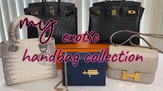 MY EXOTIC HANDBAG COLLECTION l Ostrich, Alligator, Crocodile l Dior & Hermes