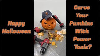 Carve A Pumpkin With Power Tools #shorts