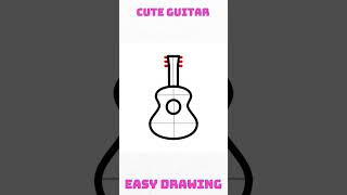 Easy guitar drawing for kids #cutedraws #howtodraweverything