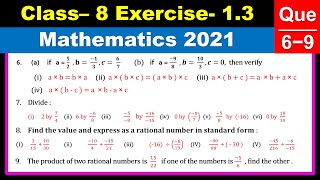 Class 8 Exercise- 1.3,  Questions- 6 to 9  ( Mathematics ) || DAG12294