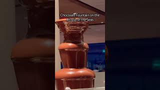 Chocolate Fountain at the buffet on Utopia of the Seas #chocolate #utopiaoftheseas #buffet