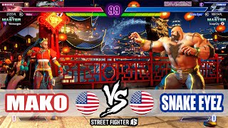 SF6 ➤ Mako (Kimberly) VS Snake Eyez (Zangief)【Street Fighter 6】