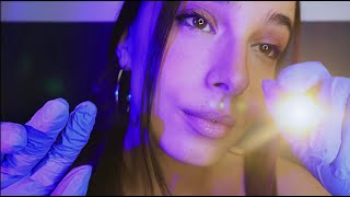 ASMR Giving You a Very Tingly Face Massage (gloves, light triggers, plucking, face touching..)