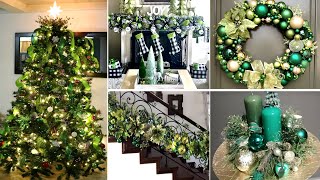 🎄+100 CHRISTMAS HOME DECORATION IDEAS - GREEN CHRISTMAS DECOR IDEAS 2024 - CHRISTMAS TRENDS 2024 🎄