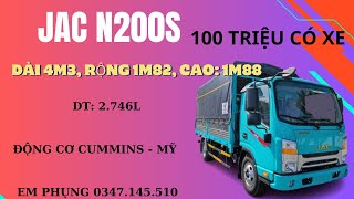 Xe JAC N200S tải 2T thùng dài 4m3 // Trả trước từ 95 🍠 nhận xe