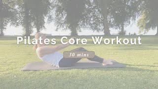 Pilates Core Workout // 30 minute pilates core strengthening routine (no equipment).