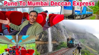 Khandala Ghat Viistadome Coach Train Journey in Heavy Monsoon