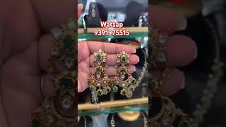 Beautiful Earrings Only 799 +$ watsap 9391975515 #youtubeshorts#greenstone #trendingearrings #shorts