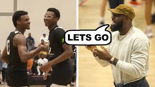 Bronny James VIOLATES Defender In Front of LeBron & Bryce!!