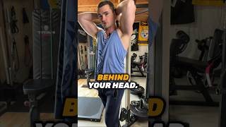 How to do a cable overhead triceps extension.