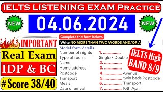 IELTS LISTENING PRACTICE TEST 2024 WITH ANSWERS | 04.06.2024