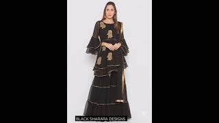 BLACK SHARARA DESIGNS #SHORTS