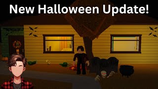 Checking Out The New Halloween Update! (BLOXBURG) #roblox #welcometobloxburg #roadto50subs