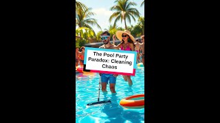 The Pool Party Paradox: Cleaning Chaos #pool #shorts