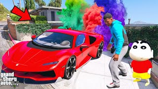 Franklin And Shinchan Make A Magic GAS if Spray Anything Change into Colourful with Lester IN GTA V