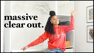 EXTREME PURGE of MY ENTIRE WARDROBE WITH ME! | TheChicNatural 2021