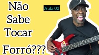 APRENDA TOCAR FORRÓ NO CONTRABAIXO vídeo aula 02/2 arpejos das tríades / bumbo e baixo