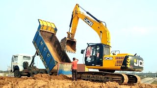 Jcb 205 Excavator Loading Mud in Tata 2518 Tipper Truck | Excavator Video | Truck Video