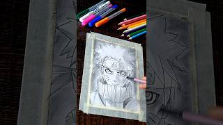 Pencil Drawing | Naruto Uzumaki | Motivational Line | Like Hide #shorts #trending #viarlshort