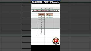 Excel Tips & Tricks | AGGREGATE + PRODUCT Formula in Excel #exceltutorial #excel  #exceltips