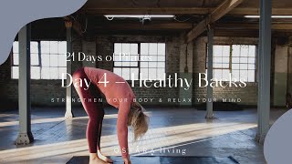 21 Days of Pilates - Day 4 Healthy Backs