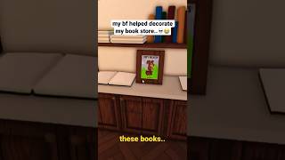 my boyfriend helped decorarte my bloxburg book store 💀💀 #bloxburg #bloxburg #bloxburgbuilds