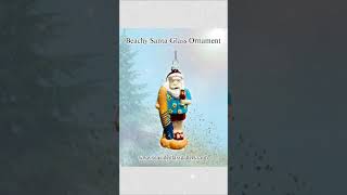 Festive Beachy Santa Christmas Ornament – 4.5″ long