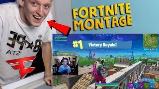 BEST FORTNITE PLAYER REACTS TO MY MONTAGE!! (FaZe Tfue)