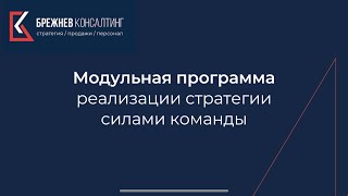 Модульная программа реализации стратегии силами команды от Брежнев Консалтинг