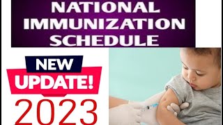 New update‼️ Immunization schedule 2023/National Immunization Schedule.