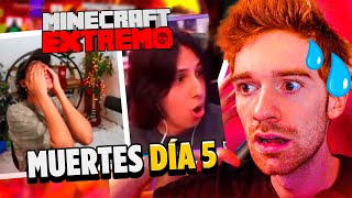 REACCIÓN A TODAS LAS MUERTES en MINECRAFT EXTREMO DIA #5