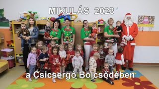 Mikulás a  hernádi Csicsergő Bölcsődében 2023