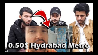 Pakistan Reaction On '$0.50 HYDERABAD Metro Ride 🇮🇳 2nd Longest in INDIA' by Reactionists