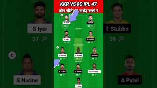 KKR vs DC Dream11 Team Prediction Today 2024