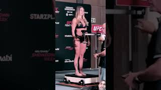 Mackenzie Dern Official Weight In UFC Abu Dhabi||#ufcabudhabi #boxing #viralboxingshorts ..