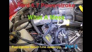 2015 Ford F2506.7 Powerstroke Fuel Injector Return Line Assembly Replacement Part 2