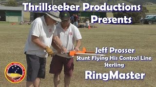 Drone Footage of a Control Line Plane Stunt Flying with Jeff Prosser