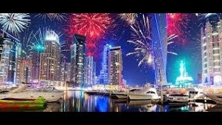 Feux d'artifice nouvel an 2019 Burj Khalifa Downtown Dubai