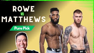 UFC 302 - Phil Rowe vs Jake Matthews PREDICTION