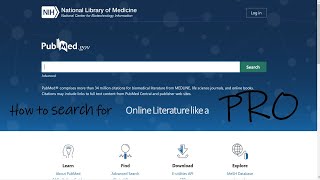 THE 8 STEPS. How to search for scientific literature like a pro. Using Pubmed as a use case